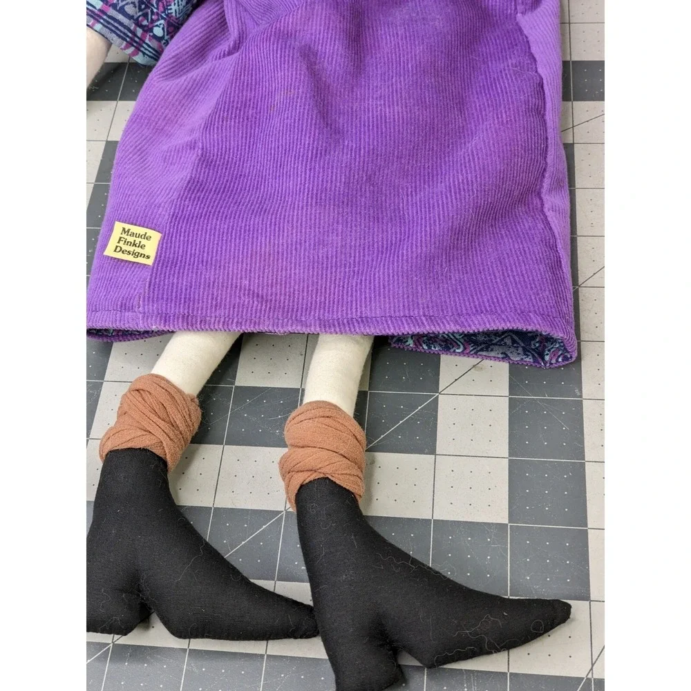 Maude Finkle Doll Eccentric Lady Red‎ Purple 24 Inch Stuffed